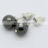 Magnetic Hematite Gemstone Studded Earring thumbnail-1