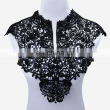 Embroidery Big Flowers Lace Neckline Fabric, DIY Collar Lace Fabrics for Sewing Supplies Crafts thumbnail-2