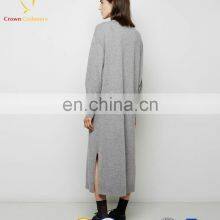 Latest Knitting Design Long Style Lady Fitted Winter Cashmere Dress thumbnail-3