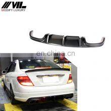 TMS Style Carbon Fiber W204 C63 Auto Rear Bumper Lip for M Ercedes B Enz 2012Up thumbnail-1