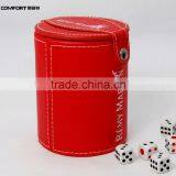 Custom Logo Leather Plastic Dice Cup With Storage thumbnail-2