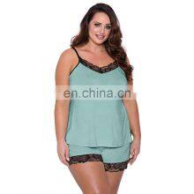 High Quality Women Valentine, Sweet Lace Trim Plus Size Chemise Lingerie/ thumbnail-3