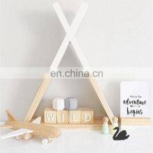 Colorful Wooden Floating Triangle Style Wall Shelf