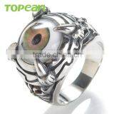 Topearl Jewelry High Quality Gothic Stainless Steel Evil Eye Dragon Claw Ring MER143 thumbnail-1