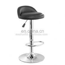 Modern Chrome Round Base Faux Leather bar Stool