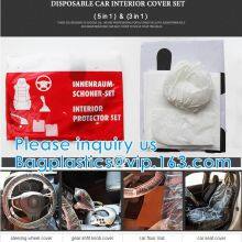 Biodegradable Compost Car Floor Mat Auto Disposable Steering Wheel Seat Cover Interior Accessories Steering Tire Bags thumbnail-4