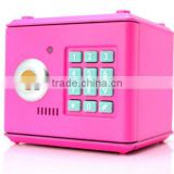 Plastic Piggy bank with key and password Mini box safety box cute Money box Saving bank