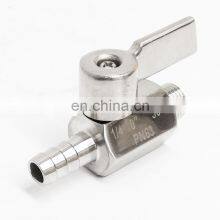 Exquisite Workmanship Good Press Resistance Mini 304 Stainless Steel Brass Ball Valve