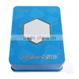 Square Cosmetic Giftable Tin Container with hinge