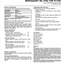 Bergquist SPK6 SIL PAD K-6 The Medium-Performance Polyimide-Based Insulator thumbnail-3