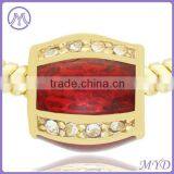 European Hand Enameled Crystal Paved Easter Egg Beads thumbnail-1