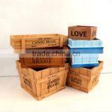 wooden boxes for flower, home decoration