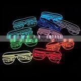 Black Frame EL Light Flashing Shutter Shades Glasses thumbnail-2