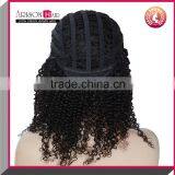Cheap Brazilian Virgin Human Hair Kinky Curly u Part Lace Wig for Sale thumbnail-4