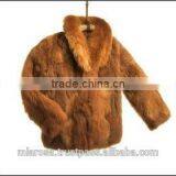 BROWN BABY ALPACA FUR COAT