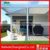 Waterproof Airfoil Blade Louver Pergola With Rain Sensor thumbnail-2