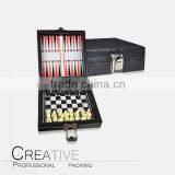 C&Y PU leather travel backgammon wholesale