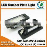 E39 E90 E92 LED License Plate Light