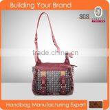 2523 Factory Price PU and Cotton Material Gorgeous Crossbody Bags for Women