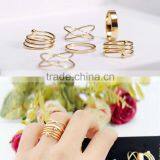 Set Of 6 Spiral Fashion Suit Ring Knuckle Ring