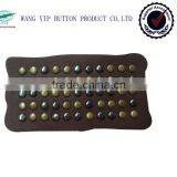 Eco-friendly Cheap Real Leather Patch With Metal Jeans Rivet