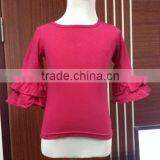 Wholesale Baby Ruffle Shirts MIX Color Miss123 Brand,Many Color T Shirts With Double Ruffle Long Sleeve thumbnail-4