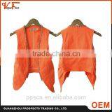 China Factory OEM Custom European Sleeveless Multi-colors Woven Womens Jackets Coats Lady Waistcoat