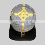 Civil War CS Kepi With 3 Rows Gold Braid