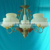 2015 Modern metal white glass shade chandelier lamps with CE