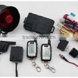 Two way car alarm system with self battery to avoid cutting wire