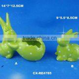 Since 1989 Factory Wooden Napkin Ring Table Decoration Restaurant High Quality Easter Ceramic Rabbit Napkin Ring thumbnail-6