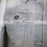 Women Jeans Jacket With White PU Jacket 2016 New thumbnail-6