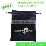 Custom Logo Ribbon Satin Bag for Hair Extension thumbnail-2