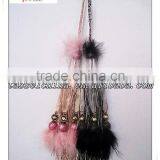 Wholesale acrylic bead curtain feather tassel, tassels and trims china manufacturer supplier