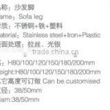 Metal Furniture Cabinet Legs Adjustable Bed Table Sofa Leg Feet thumbnail-4