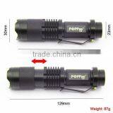 X1B 18650 Battery XML T6 10w Zoom Led Rechargeable Tactical Flashlight/Black Cheap Mini Flashlight thumbnail-5