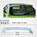 abs rear spoiler for PEUGEOT 206