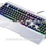 Motospeed 7 Backlight Color LED Multimedia Illuminated USB Wired Gaming Keyboard With Detachable Wrist Rest thumbnail-4
