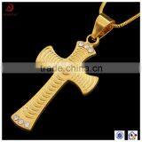 ATHENAA New Trendy 18K Gold Plated Jesus Cross Pendant Wholesale American Diamond Jewelry thumbnail-2