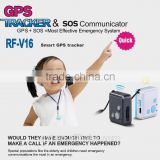 smart RF-V16 mini personal gps tracker & SOS communicator for children anti-lost and long standby time