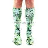 Wholesale Sublimated Custom Leaf Weed Socks thumbnail-2