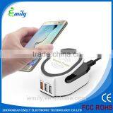 QC2.0 Portable 3 Ports Cell Phone Charger+QI Wireless Phone Charger Station for Iphone Samsung Htc lg Nokia Google Moto thumbnail-6