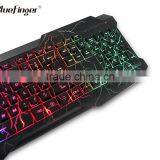 Colorful Cool Cheaper USB Wired Keyboard in Rainbow Crack Parttern thumbnail-5
