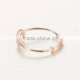 Simple Design 925 Silver Wedding Rose Gold Rings Without Stones thumbnail-2