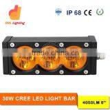 Wholesale Single Row ce Rohs Waterproof 30w 6 Inch 12v 24v Amber Mini Light Bar
