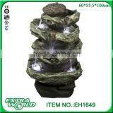 43 Inch Twisted Ladder-shaped Pillars Seven Bowl Fiberglass Fountain thumbnail-5