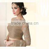 Marine Blue Georgette Saree thumbnail-6