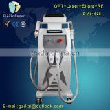 2 Screen OPT/ E-light Ipl Rf+nd Yag Laser Multifunction Remove Tiny Wrinkle Machine 3 In 1 Beauty Equipment /3 In 1 Skin Care