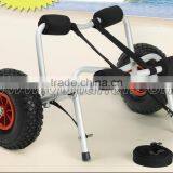 Aluminum kayak cart with Non Flat Wheel