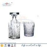 Crystal Coast Non-lead Engraved Decanter Set,bar Sets 1+6 Pieces Wine Decanter Set